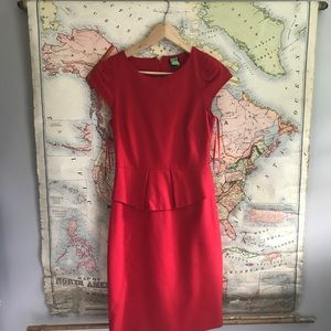 J crew red wool peplum 0